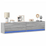 Tv Wall Cabinet With Led Lights 80X31X35 Cm