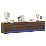 Tv Wall Cabinet With Led Lights 80X31X35 Cm