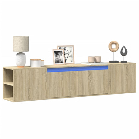 Tv Wall Cabinet With Led 180X31X39.5 Cm