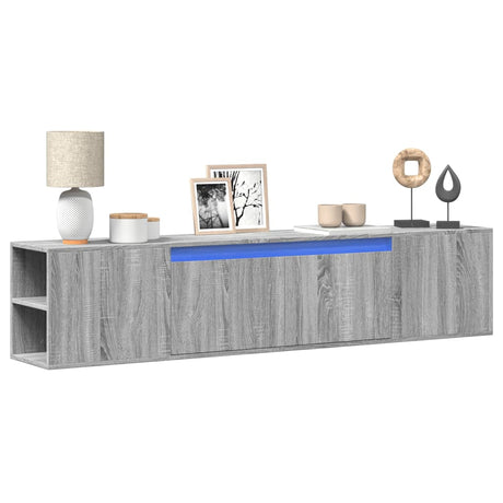 Tv Wall Cabinet With Led 180X31X39.5 Cm