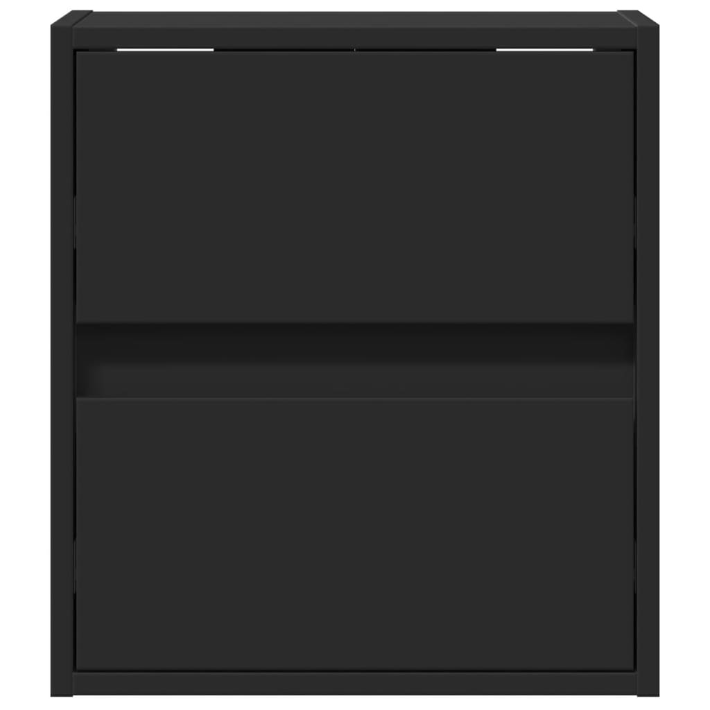 Wall-Mounted Bedside Cabinet With Led Lights
