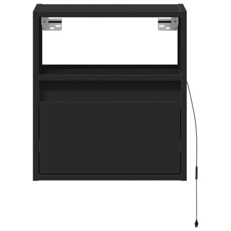 Wall-Mounted Bedside Cabinets With Led Lights 2 Pcs
