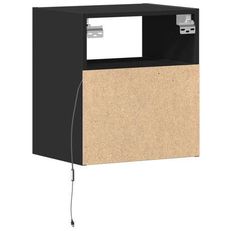 Wall-Mounted Bedside Cabinets With Led Lights 2 Pcs