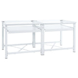 Washing And Drying Machine Pedestal With Pull-Out Shelves White