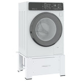 Washing And Drying Machine Pedestal With Pull-Out Shelves White