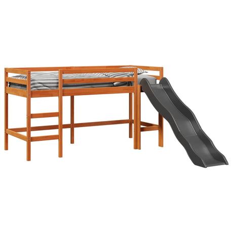 Kids' Loft Bed Without Mattress Solid Wood Pine