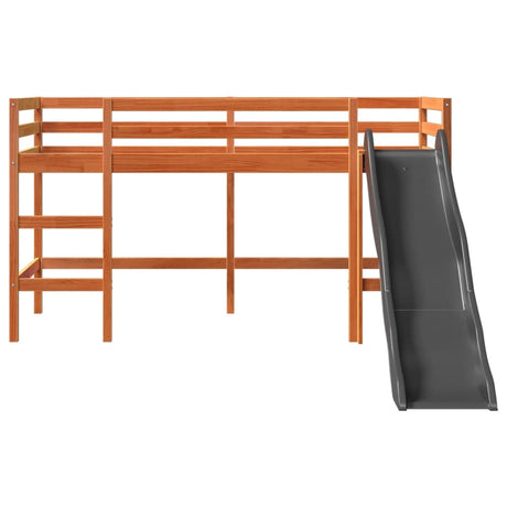 Kids' Loft Bed Without Mattress Solid Wood Pine