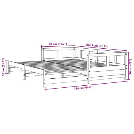 Daybed Without Mattress Solid Wood Pine