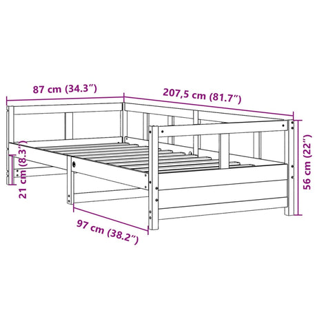 Daybed Without Mattress Solid Wood Pine