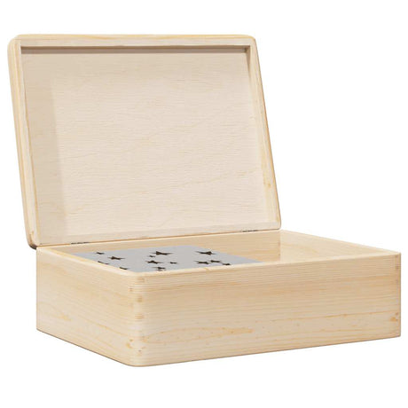 Wooden Box With Lid And Handles Solid Wood Pine