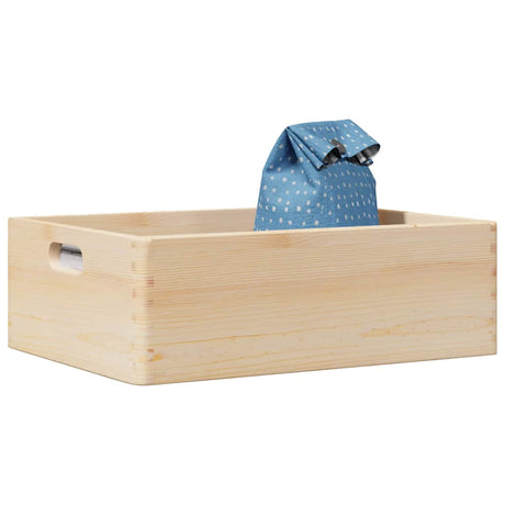 Wooden Box With Lid And Handles Solid Wood Pine