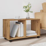  Rolling Cabinet Artisian Oak 72x33x42.5 cm Engineered Wood
