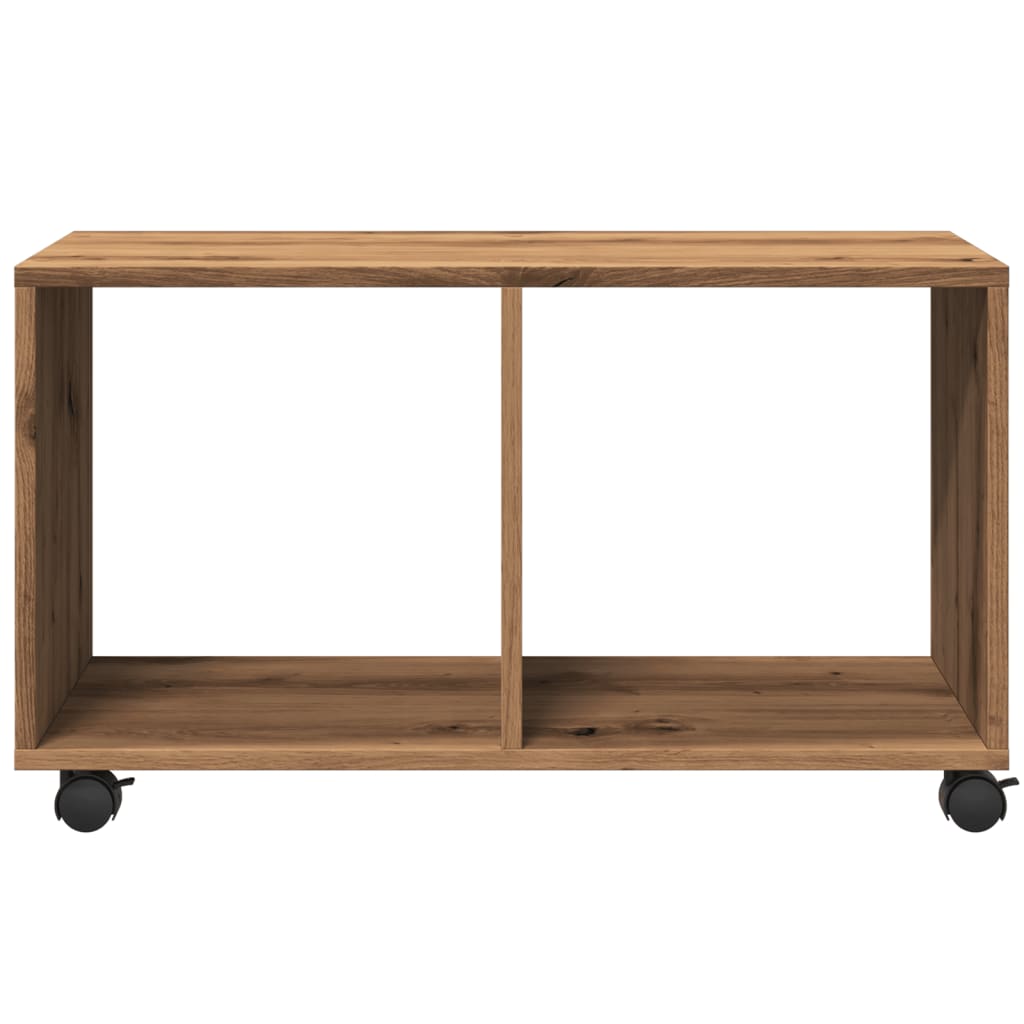  Rolling Cabinet Artisian Oak 72x33x42.5 cm Engineered Wood
