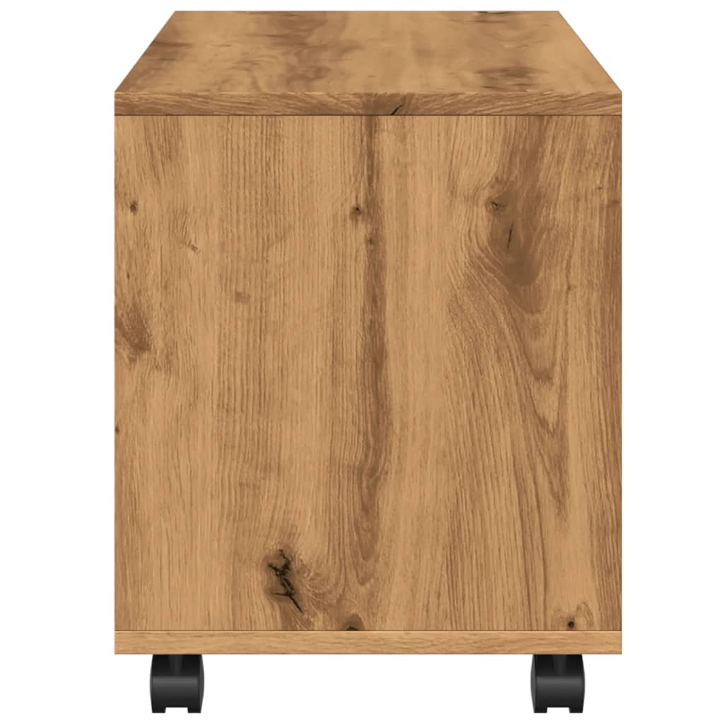  Rolling Cabinet Artisian Oak 72x33x42.5 cm Engineered Wood