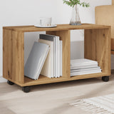  Rolling Cabinet Artisian Oak 72x33x42.5 cm Engineered Wood