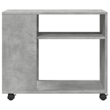 Side Table With Wheels 70X35X60 Cm Engineered Wood