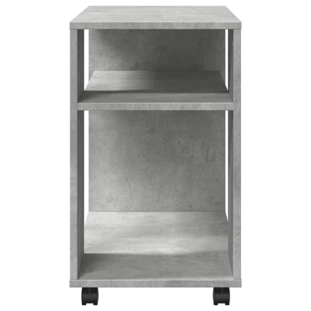 Side Table With Wheels 70X35X60 Cm Engineered Wood