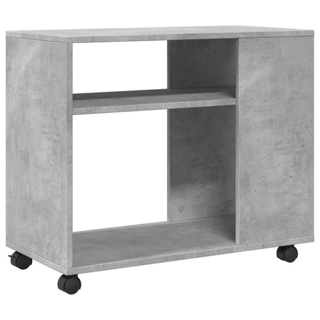 Side Table With Wheels 70X35X60 Cm Engineered Wood