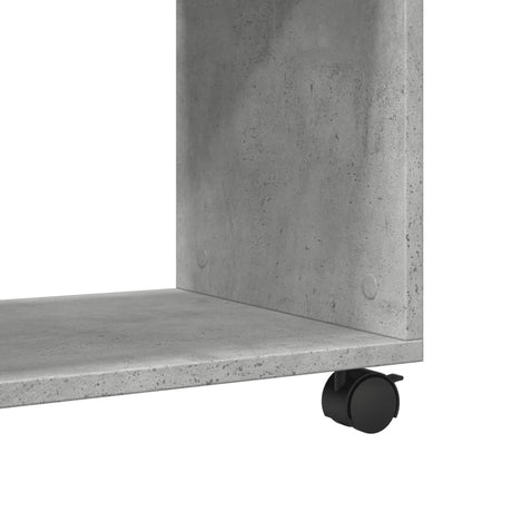 Side Table With Wheels 70X35X60 Cm Engineered Wood