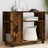 Side Table With Wheels 70X35X60 Cm Engineered Wood