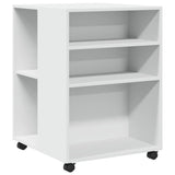 Side Table With Wheels 55X60X78 Cm Engineered Wood