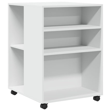Side Table With Wheels 55X60X78 Cm Engineered Wood