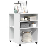 Side Table With Wheels 55X60X78 Cm Engineered Wood