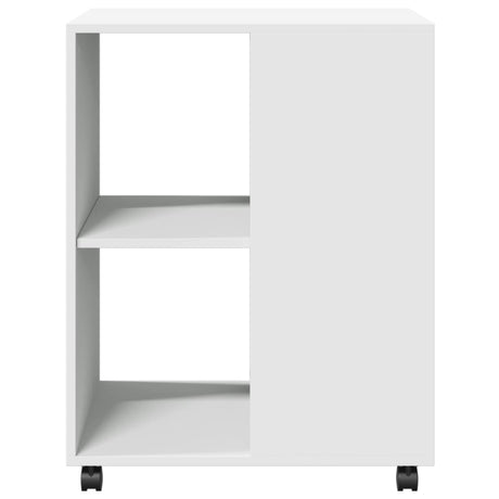 Side Table With Wheels 55X60X78 Cm Engineered Wood
