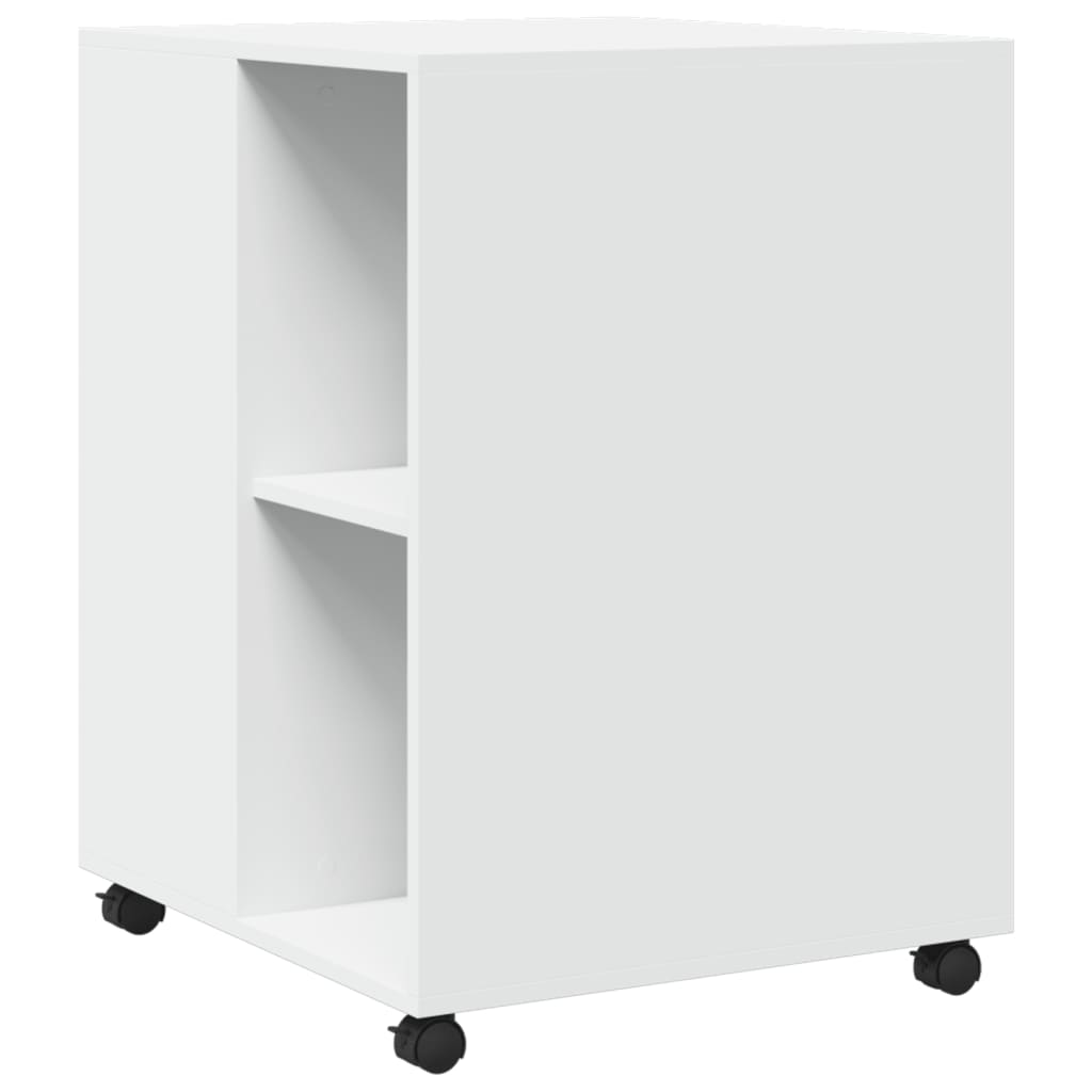 Side Table With Wheels 55X60X78 Cm Engineered Wood