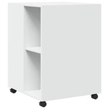 Side Table With Wheels 55X60X78 Cm Engineered Wood