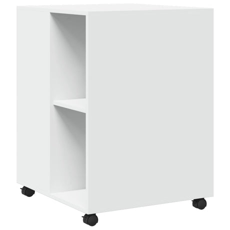 Side Table With Wheels 55X60X78 Cm Engineered Wood