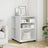 Side Table With Wheels 55X60X78 Cm Engineered Wood