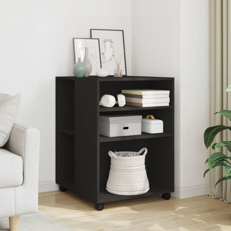 Side Table With Wheels 55X60X78 Cm Engineered Wood