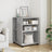 Side Table With Wheels 55X60X78 Cm Engineered Wood