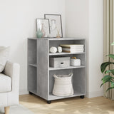 Side Table With Wheels 55X60X78 Cm Engineered Wood