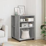 Side Table With Wheels 55X60X78 Cm Engineered Wood