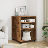 Side Table With Wheels 55X60X78 Cm Engineered Wood