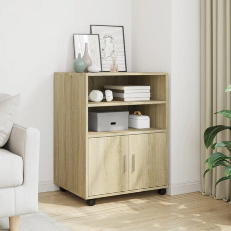 Rolling Cabinet 60X48X81 Cm Engineered Wood