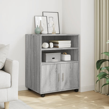 Rolling Cabinet 60X48X81 Cm Engineered Wood