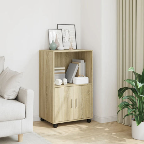 Rolling Cabinet 55X40X91 Cm Engineered Wood
