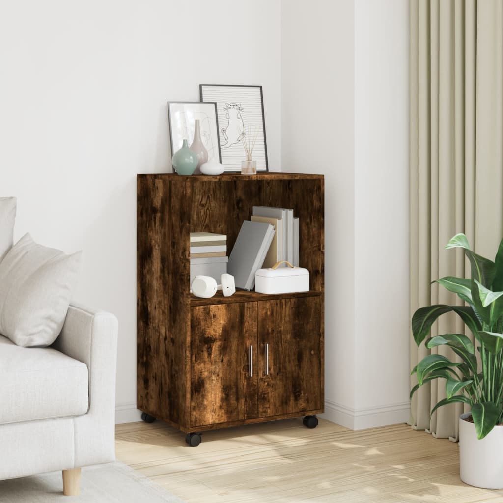 Rolling Cabinet 55X40X91 Cm Engineered Wood