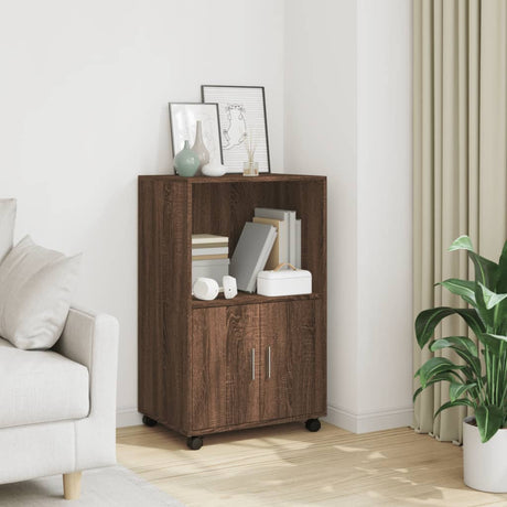 Rolling Cabinet 55X40X91 Cm Engineered Wood