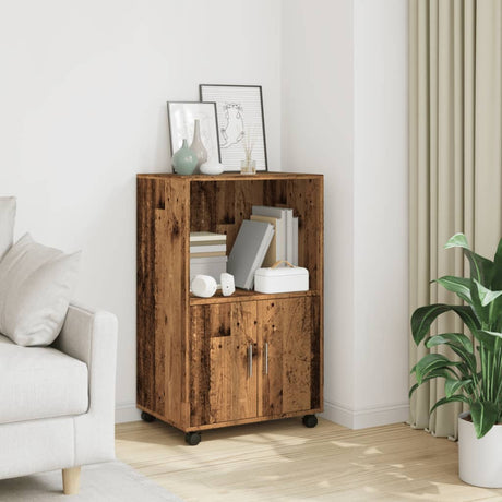 Rolling Cabinet 55X40X91 Cm Engineered Wood