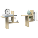 Wall Shelves 2 Pcs Engineered Wood