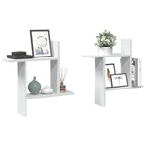 Wall Shelves 2 Pcs Engineered Wood