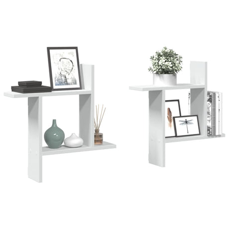 Wall Shelves 2 Pcs Engineered Wood