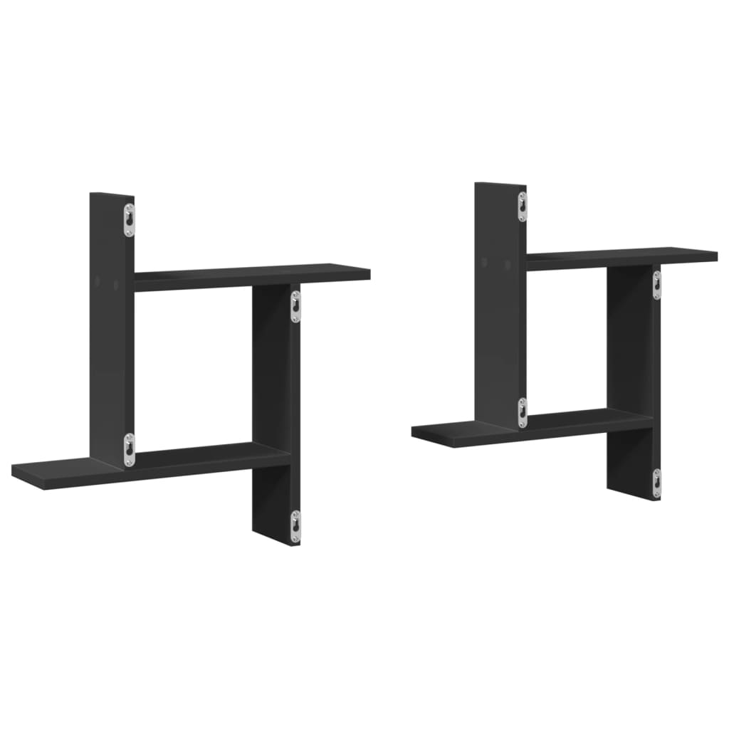 Wall Shelves 2 Pcs Engineered Wood