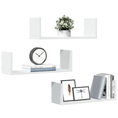 Wall Shelves 3 Pcs Engineered Wood
