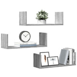 Wall Shelves 3 Pcs Engineered Wood