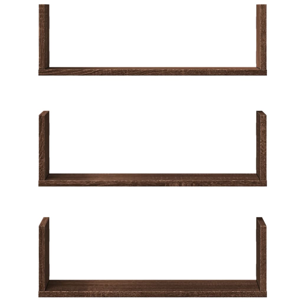 Wall Shelves 3 Pcs Engineered Wood